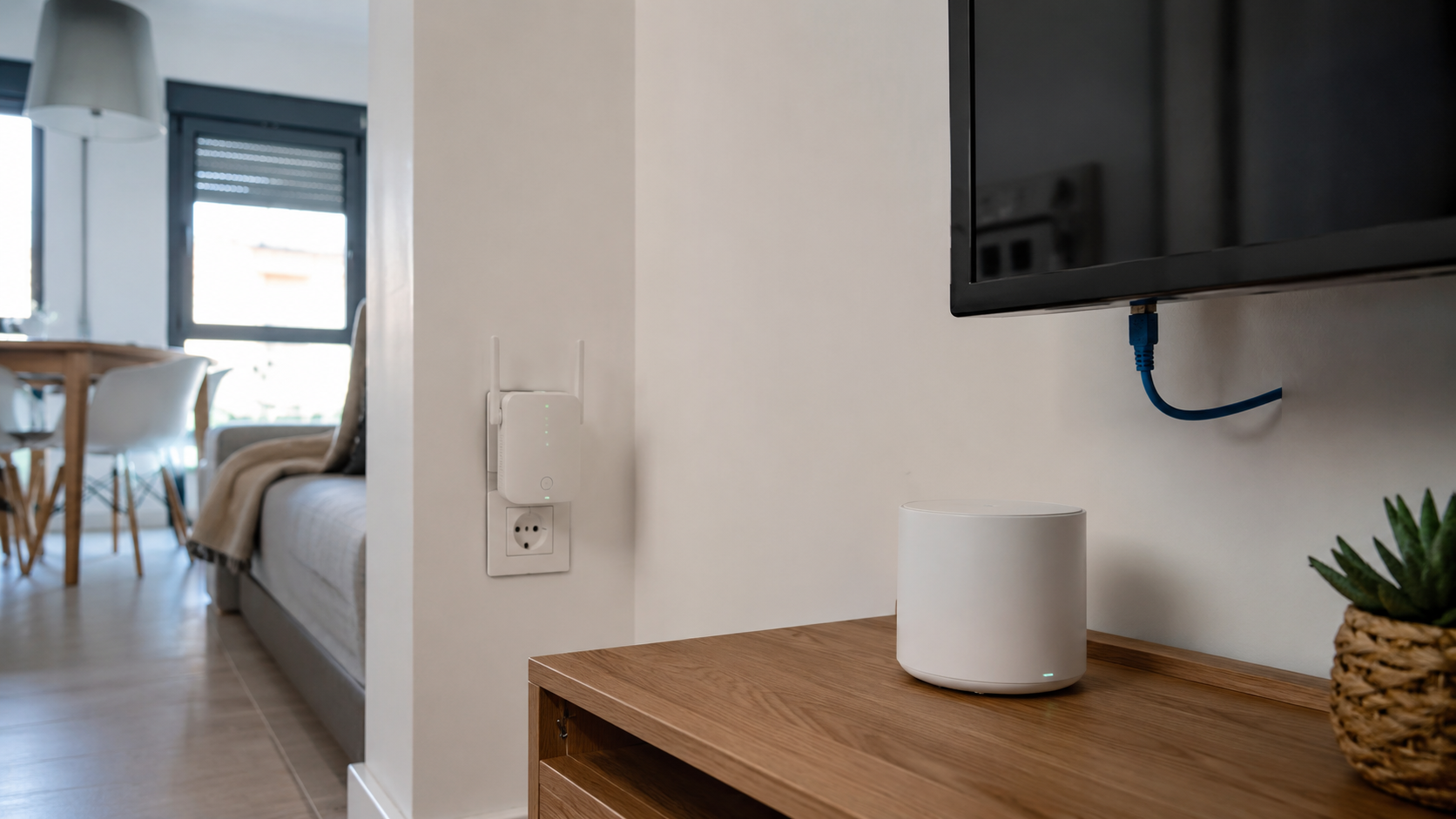 Repetidor, WiFi mesh o cable